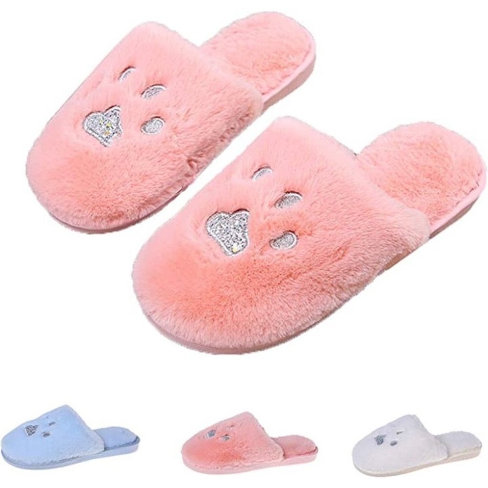 Cute Bear Claw Pattern House Slippers